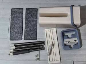 Ensemble serpillière et seau mains libres pour <span class=keywords><strong>tablette</strong></span>, avec système de torsion, manche plat <span class=keywords><strong>en</strong></span> acier inoxydable et serpillière allongée pour sols <span class=keywords><strong>en</strong></span> <span class=keywords><strong>bois</strong></span> - Product Image 6