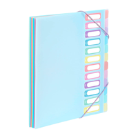 Porte-documents extensible de haute qualité à grande capacité avec 12 index, protection des documents, impression UV, pour l'école et le bureau, nouvelle couleur