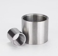 WZ 304 316L embout à sertir sanitaire 1/2 "3/4" 1 "11/2" raccord fileté femelle douille en acier inoxydable tête de raccord de tuyau sanitaire