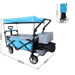 Chariot pliable pour enfants et bébés, facile à plier, portable, pour les voyages en plein air - Product Image 2