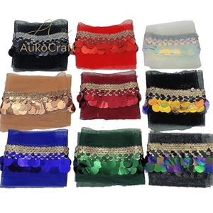 Kain Payet Dekoratif Rok Latin DIY, Payet Emas Perak Berkilau, Manik-manik, Bordir Mesh, Tekstil Jahit, Renda - Product Image 4