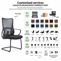 Chaise de bureau ergonomique en maille personnalisable avec logo de marque, couleur personnalisée et pièces détachées, chaise de bureau à dossier haut