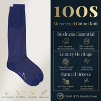 Chaussettes habillées bleues de luxe de haute qualité, montantes, personnalisées, style printemps, fines, confortables et respirantes