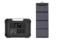 Banque d'alimentation portable rechargeable Powerstation 110v Chargeur AC Générateur solaire Station d'alimentation avec panneau solaire