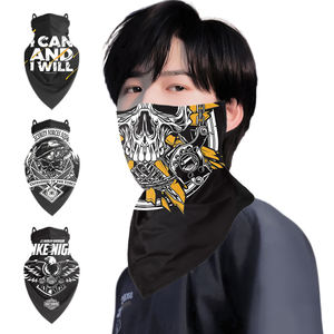 Masque facial triangulaire d'été Huicen, cache-cou, couvre-cou, bandana en maille de soie glacée léopard pour le cyclisme, protection UV, voile solaire unisexe - Product Image 4