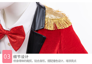 Costume de clown de carnaval d'Halloween pour enfants, tenue de spectacle de maître de cérémonie de <span class=keywords><strong>cirque</strong></span> de luxe pour enfants, Noël 2025 - Product Image 3