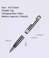 Haute qualité 360 Angle enregistrement DSP réduction du bruit haute capacité stylo à bille forme son enregistreur vocal dispositif 8GB