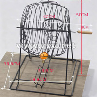 Ensemble de jeu de bingo rotatif en métal avec cage à 75, 90 ou 100 boules pour usage universel