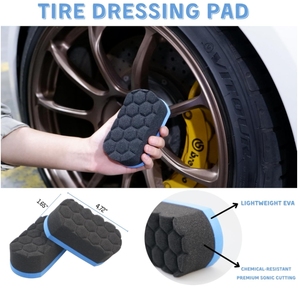 6 pz Kit professionale per la pulizia delle ruote per auto, spazzola per pneumatici, spazzola per cerchi in lana morbida da 2 pz - Product Image 3