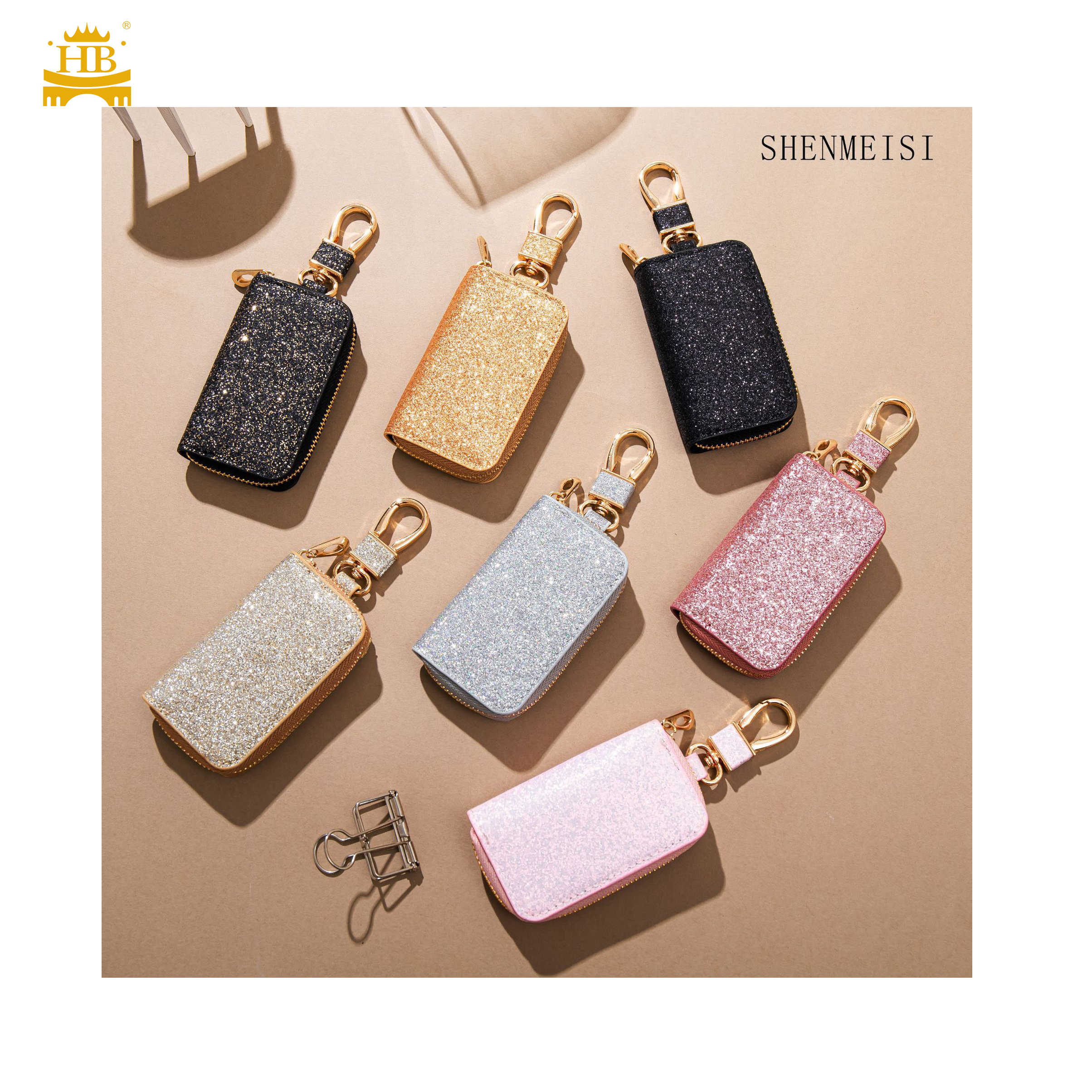 HB Brand New Arrival Universal Leather Car Key Bag - Protective Key Holder Case