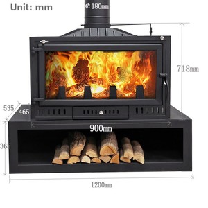 <span class=keywords><strong>Cheminée</strong></span> encastrée pour villa européenne, insert en fonte pour feu de bois véritable, directement de l'usine - Product Image 2