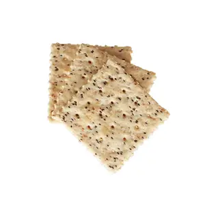 Gezonde Hoge Fiber Chia Zaad Lijnzaad Zee-Zout Wholewheat Soda Cracker Biscuit