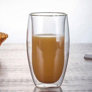 2020 borosilicato claro deporte leche y jugo de pared tazas de vidrio al por mayor - Product Image 4