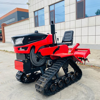Motoculteur rotatif à bas prix 25 hp tracteur à chenilles pour l'eau et la sécheresse Motoculteur rotatif pour verger jardin Motoculteur rotatif avec outils