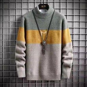 Pull-over décontracté pour l'hiver, pull en tricot pour homme à col rond, respirant et confortable, <span class=keywords><strong>grande</strong></span> <span class=keywords><strong>taille</strong></span>, manches longues - Product Image 1