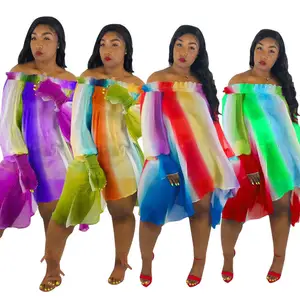 レディロングパーティーデザイナーパフスリーブフリルピンクカジュアルドレスプラスサイズルーズクラブナイトレディース高級女性有名なブランドのドレス