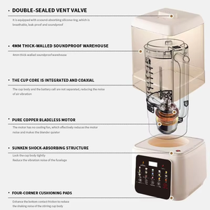Mixeur Électrique Robuste 1,75 L Multifonctionnel 6 Lames 5+ Vitesses 15 Programmes Chaud/Froid Réducteur de Bruit Lait de Soja Allemand - Product Image 2