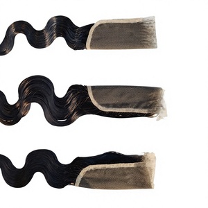 Raw <b>Cheap</b> Natural Virgin Hair Unprocessed 8-2 Inch Long Bodywave Black Color HD Lace Closure Indian Temple Human Hair <b>Extensions</b> - Product Image 1