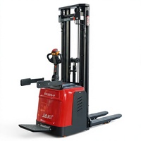 Nouveau chariot élévateur électrique à conducteur marchant avec moteur DC 1,5t, capacité 1500kg, hauteur de levage 1,6m-4,5m pour entrepôt