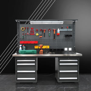 Établi supérieur en acier résistant industriel Spécifications complètes Stockage modulaire de <span class=keywords><strong>garage</strong></span> Acier inoxydable OEM personnalisable pour - Product Image 5