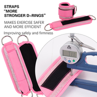 Sangles de cheville ajustables personnalisées en néoprène à paillettes MKAS pour machines à câbles – Protection pour exercices, musculation et haltérophilie