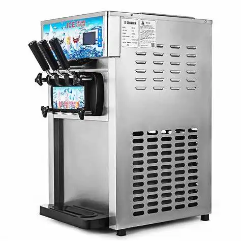 ビジネスのための商業イタリアのアイスクリームメーカーマシンテーブルトップソフトサーブアイスクリームマシン