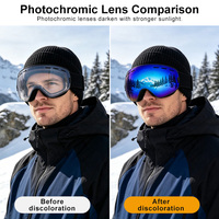 Lunettes de ski photochromiques, protection UV400, lunettes de ski OEM, lunettes de sport de neige, verres polarisés, lunettes de snowboard, logo personnalisé