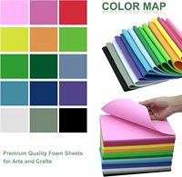 Lot de 120 feuilles de mousse EVA 8x6 pouces 2mm d'épaisseur assorties 15 couleurs de papier mousse artisanal pour fournitures scolaires et projets de bricolage