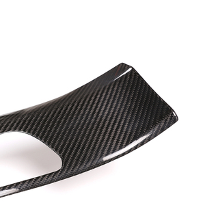 Panneau de poignée de porte en fibre de carbone véritable panneau de boutons de fenêtre décoratif pour accessoires intérieurs Porsche Panamera - Product Image 4