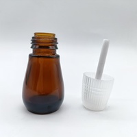 Type d'ampoule de voiture de bouteille en verre d'aromathérapie ambre délicate et compacte de 28ml