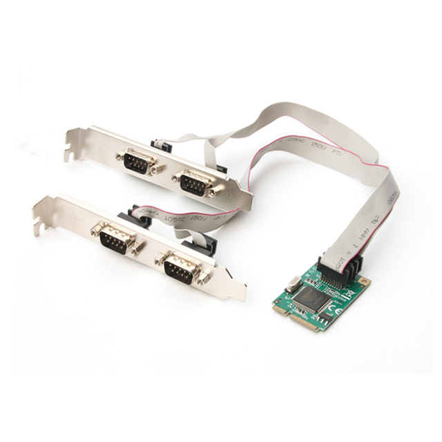 4 Port RS232 Mini PCIe PCI Express Serial Card with MCS9904 Controller