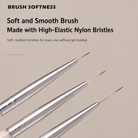 Pinceau à ongles en nylon de qualité supérieure, manche acrylique irisé, capuchon métallique, ensemble de pinceaux pour nail art, outil de peinture de précision pour manucure en salon