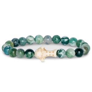 2025 Summer Beach Naturstein Perlen Armband Edelstein Elastisches Armband Sinnvolles Rosenquarz Delphin Armband für Frauen Männer - Product Image 4