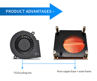 Dissipateur thermique en cuivre à profil bas pour processeur, compatible LGA 1150 1155 2011 1366, pour boîtier de serveur actif 1U