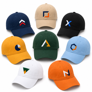 Casquettes promotionnelles personnalisées à visière plate avec fermeture auto-agrippante, casquettes de baseball haut de gamme, broderie, articles publicitaires pour événements en plein air - Product Image 1
