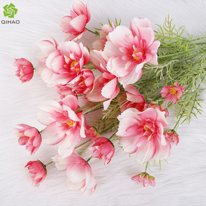 Qihao Four Forked Cosmos Artificial <b>Flower</b> 83cm <b>Silk</b> <b>Flower</b> High Simulation Wedding Home Decor Photography Props - Product Image 1