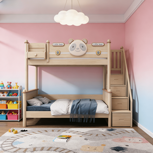 Cama Infantil de Alta Relación Calidad-Precio, Literas con Personajes de Dibujos Animados, Fácil Acceso, Literas para Niños - Product Image 1