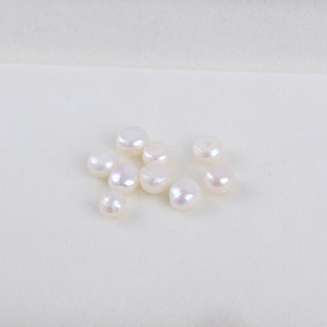 Perles de pain en eau douce naturelles en gros, 7-8 mm, perles lâches avec trou traversant, perles nues pour la fabrication de bijoux faits main - Product Image 2