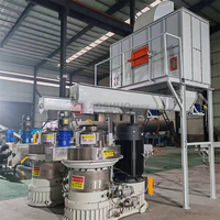 Ligne de production de granulés de combustion de biomasse de grande capacité Machine à granulés à anneau vertical pour la sciure et les copeaux