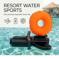Scooter sous-marin électrique innovant, moteur pour planche à pagaie, bouée gonflable orange, lampe torche LED, boussole