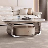 2025 Wohnzimmer Luxus Rock Plate Couch tisch Kleine Wohnung Oval Rechteckig Minimalist Neue High-End-Kombination für Kleine