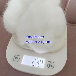 เส้นใยไนลอน PA6 โพลีเอไมด์ 100% 17dtex 130 มม. แบบดัลล์เต็มเส้น ไม่จีบสีขาวดิบ สำหรับการปั่นเส้นด้ายแฟนซี ทนไฟ - Product Image 3