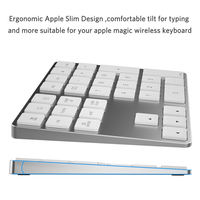 Clavier numérique ABS Bluetooth, clavier numérique avec raccourcis multiples, 34 touches, clavier numérique sans fil portable et fin pour ordinateur portable