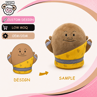 Peluche personnalisée Moine Bouddhiste Zen en coton écologique, poupée en peluche douce, personnage en tissu multi-matières, cadeau, faible MOQ