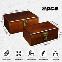 Großhandel hölzerne Geschenkbox romantische dekorative Schachteln mit Schloss und Schlüsseln Gedächtnis-Geschenkbox Schatzkiste für Schmuckorganisator