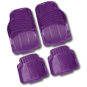 Juego de 4 Alfombrillas para Auto de Fábrica, Duraderas, Ecológicas, Antideslizantes, Impermeables, de PVC y Aluminio con Diseño de Ojo de Vaca, Fáciles de Limpiar - Product Image 1