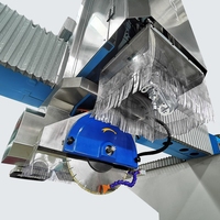Scie à pont 5 axes avancée Hualong avec découpe jet d'eau, logiciel CNC italien et moteur pour plans de travail de cuisine ultra-précis Hiwin