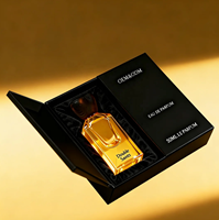 Nouvel Arrivage – Flacon de Parfum Vide Carré Marron Luxe Unique en Verre Ambré Transparent Noir 30ml 50ml avec Bouchon Doré à Vis et Vaporisateur
