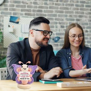Decoraciones <span class=keywords><strong>de</strong></span> Crochet para <span class=keywords><strong>Mi</strong></span> Hija, Regalos <span class=keywords><strong>de</strong></span> <span class=keywords><strong>Cumpleaños</strong></span> y Graduación <span class=keywords><strong>de</strong></span> Mamá y Papá para Adolescentes - Product Image 4