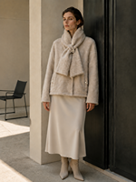 Manteau en laine et alpaga épais à col rond pour femme, style décontracté, à manches longues, idéal pour le bureau en hiver